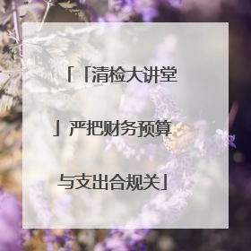 「清检大讲堂」严把财务预算与支出合规关