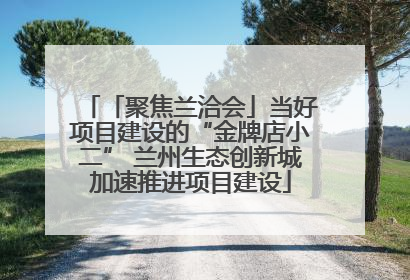 「聚焦兰洽会」当好项目建设的“金牌店小二” 兰州生态创新城加速推进项目建设