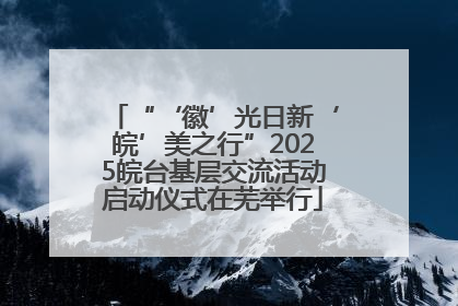“‘徽’光日新‘皖’美之行”2025皖台基层交流活动启动仪式在芜举行