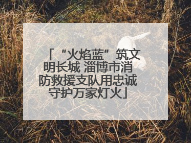 “火焰蓝”筑文明长城 淄博市消防救援支队用忠诚守护万家灯火