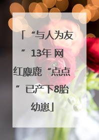 “与人为友”13年 网红麋鹿“点点”已产下8胎幼崽