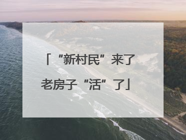 “新村民”来了 老房子“活”了