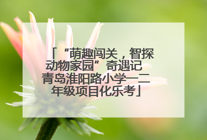 “萌趣闯关，智探动物家园”奇遇记 青岛淮阳路小学一二年级项目化乐考