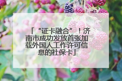 “证卡融合”！济南市成功发放首张加载外国人工作许可信息的社保卡