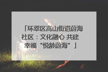 环翠区嵩山街道蔚海社区：文化融心 共建幸福“悦龄蔚海”