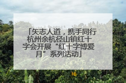 矢志人道，携手同行 杭州余杭径山镇红十字会开展“红十字博爱月”系列活动