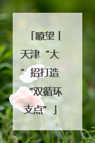 瞭望丨天津“大”招打造“双循环支点”