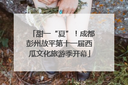 甜一“夏”！成都彭州敖平第十一届西瓜文化旅游季开幕