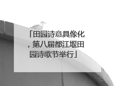 田园诗意具像化，第八届都江堰田园诗歌节举行