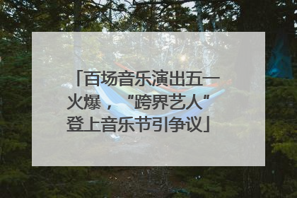 百场音乐演出五一火爆，“跨界艺人”登上音乐节引争议