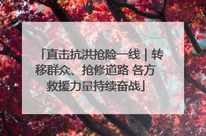 直击抗洪抢险一线｜转移群众、抢修道路 各方救援力量持续奋战