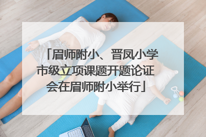 眉师附小、晋凤小学市级立项课题开题论证会在眉师附小举行