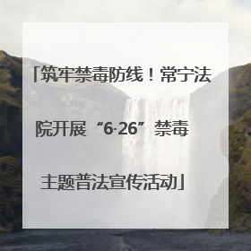 筑牢禁毒防线！常宁法院开展“6·26”禁毒主题普法宣传活动