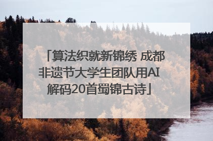 算法织就新锦绣 成都非遗节大学生团队用AI解码20首蜀锦古诗