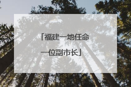 福建一地任命一位副市长