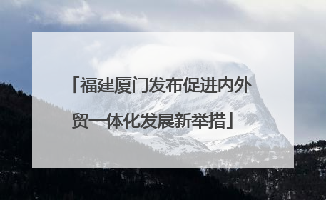 福建厦门发布促进内外贸一体化发展新举措