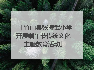 竹山县张振武小学开展端午节传统文化主题教育活动