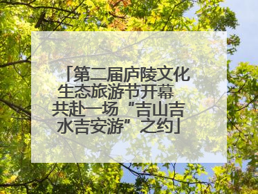 第二届庐陵文化生态旅游节开幕 共赴一场“吉山吉水吉安游”之约