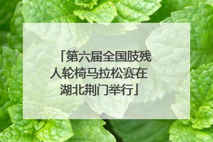 第六届全国肢残人轮椅马拉松赛在湖北荆门举行