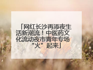 网红长沙再添夜生活新潮流！中医药文化流动夜市青年专场“火”起来