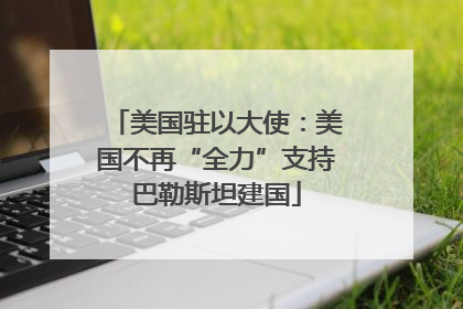 美国驻以大使：美国不再“全力”支持巴勒斯坦建国