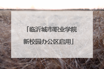 临沂城市职业学院新校园办公区启用