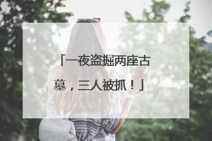 一夜盗掘两座古墓，三人被抓！