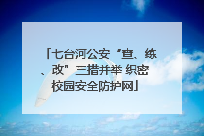 七台河公安“查、练、改”三措并举 织密校园安全防护网