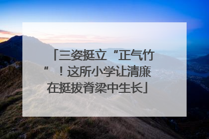 三姿挺立“正气竹”！这所小学让清廉在挺拔脊梁中生长