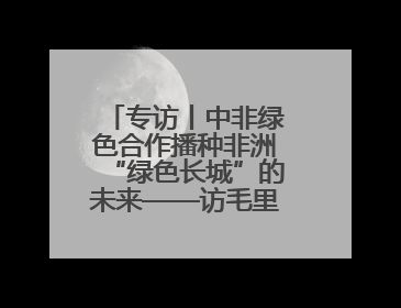 专访丨中非绿色合作播种非洲“绿色长城”的未来——访毛里塔尼亚环境部长拉格达夫