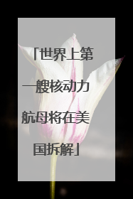 世界上第一艘核动力航母将在美国拆解