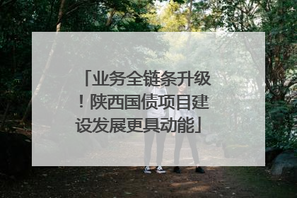 业务全链条升级！陕西国债项目建设发展更具动能