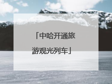 中哈开通旅游观光列车