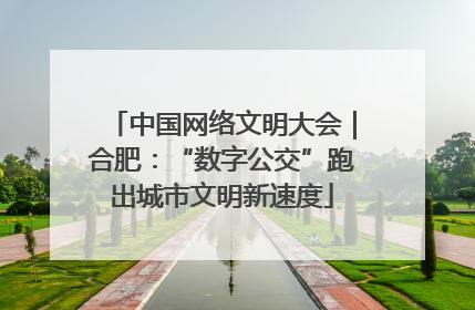 中国网络文明大会｜合肥：“数字公交”跑出城市文明新速度