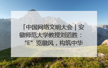 中国网络文明大会｜安徽师范大学教授刘道胜：“E”览徽风，构筑中华民族共有精神家园