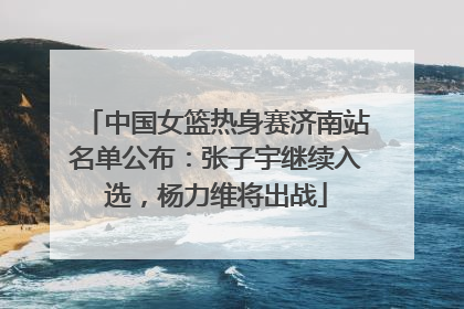 中国女篮热身赛济南站名单公布：张子宇继续入选，杨力维将出战