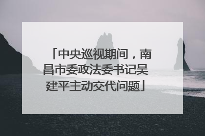 中央巡视期间，南昌市委政法委书记吴建平主动交代问题