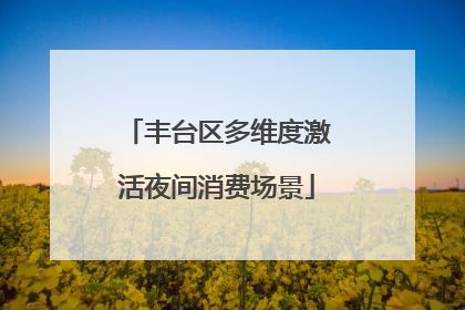 丰台区多维度激活夜间消费场景