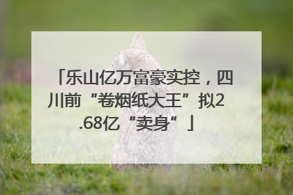 乐山亿万富豪实控，四川前“卷烟纸大王”拟2.68亿“卖身”