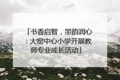 书香启智，墨韵润心：大窑中心小学开展教师专业成长活动
