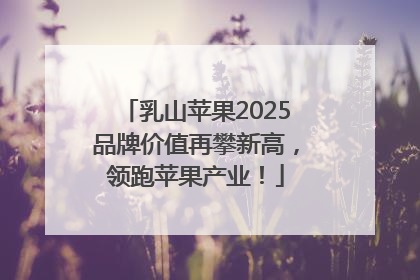乳山苹果2025品牌价值再攀新高，领跑苹果产业！