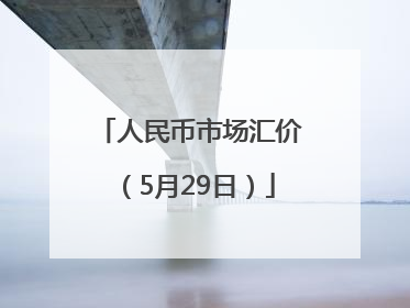 人民币市场汇价（5月29日）