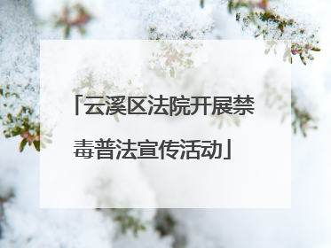 云溪区法院开展禁毒普法宣传活动