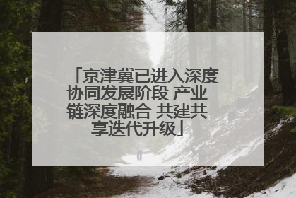 京津冀已进入深度协同发展阶段 产业链深度融合 共建共享迭代升级