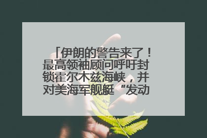 伊朗的警告来了！最高领袖顾问呼吁封锁霍尔木兹海峡，并对美海军舰艇“发动导弹袭击”