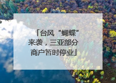 台风“蝴蝶”来袭，三亚部分商户暂时停业