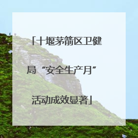 十堰茅箭区卫健局“安全生产月”活动成效显著