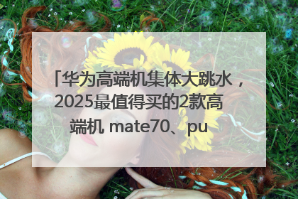 华为高端机集体大跳水，2025最值得买的2款高端机 mate70、pura70如何选？