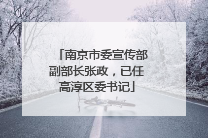 南京市委宣传部副部长张政，已任高淳区委书记
