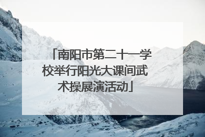 南阳市第二十一学校举行阳光大课间武术操展演活动